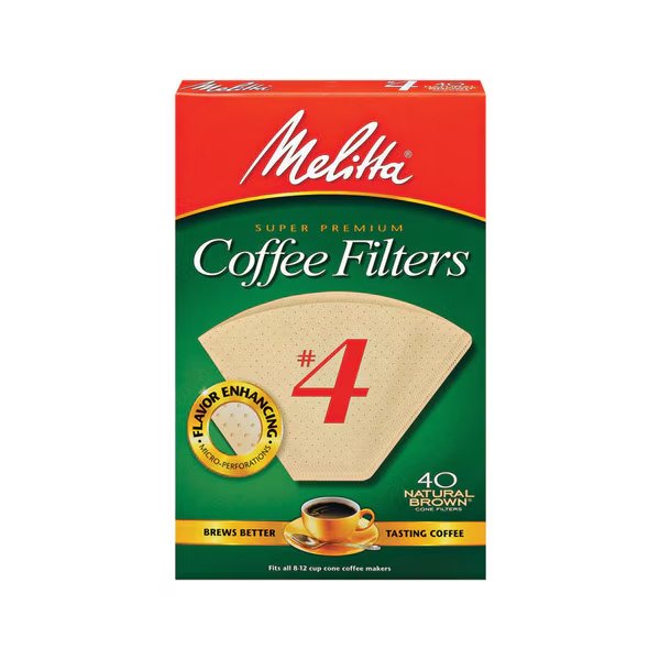 Coffee Filter #4Brn 40Ct, Melitta, Mfr#: 624412